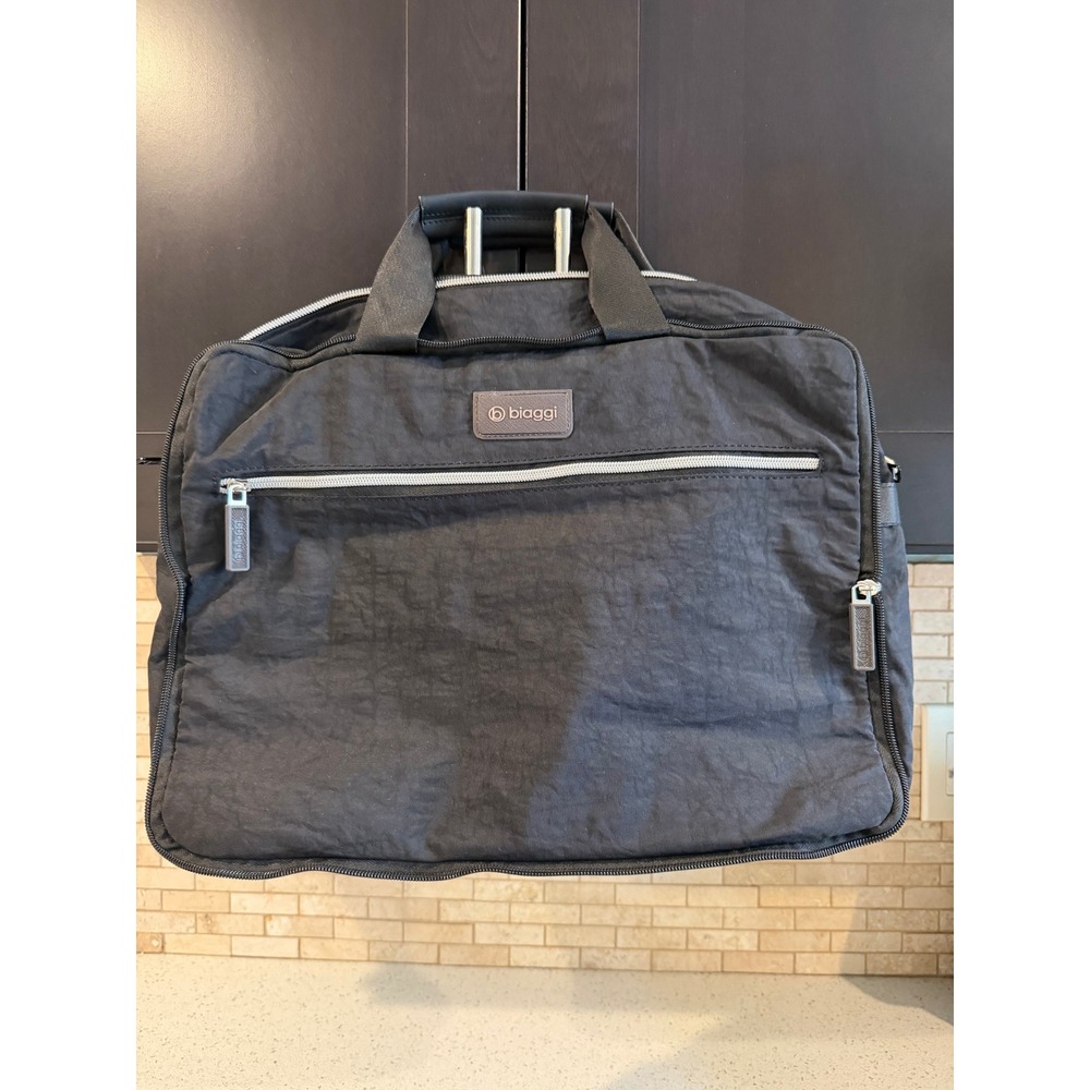 BIAGGI ZIPZAK Foldable Shopper Tote Bag Black